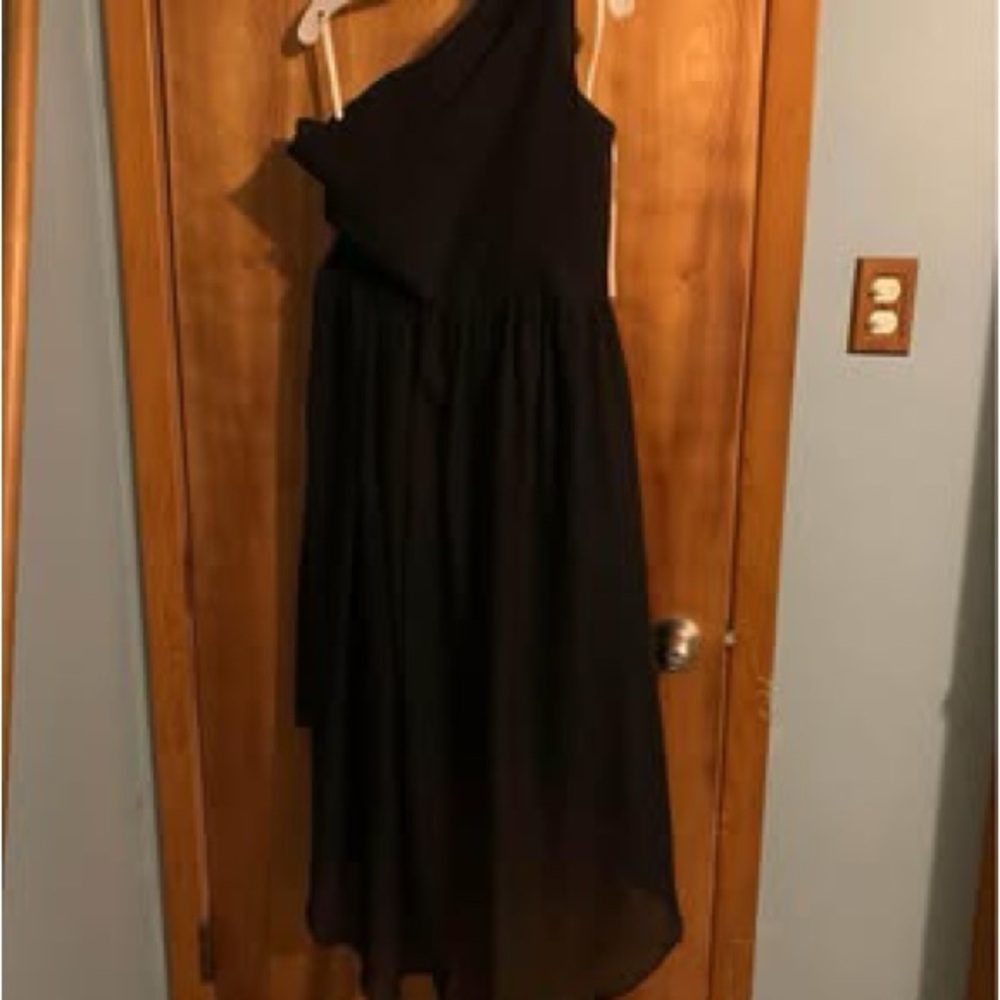 Black One-Shoulder Cocktail Sundress